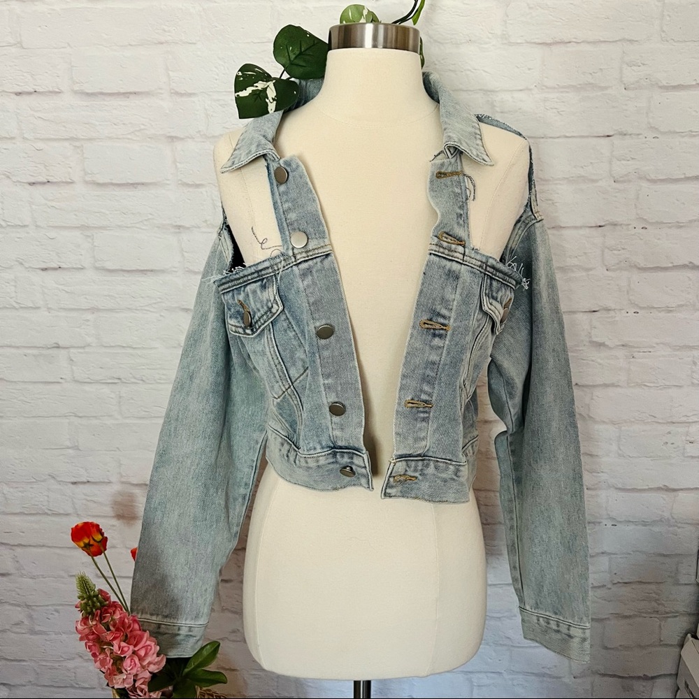 Chain Back Denim Jacket - image 4